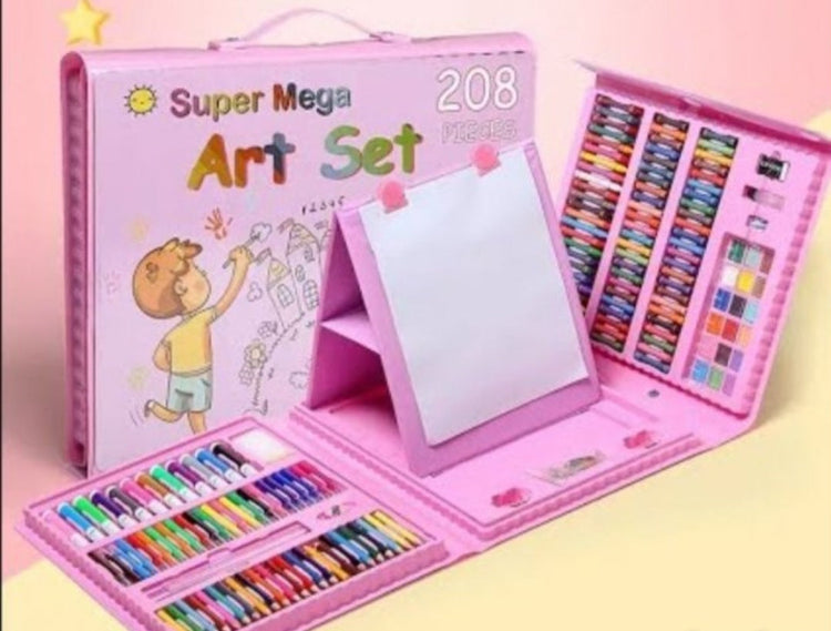 Kreativni likovni set 208 delova roze