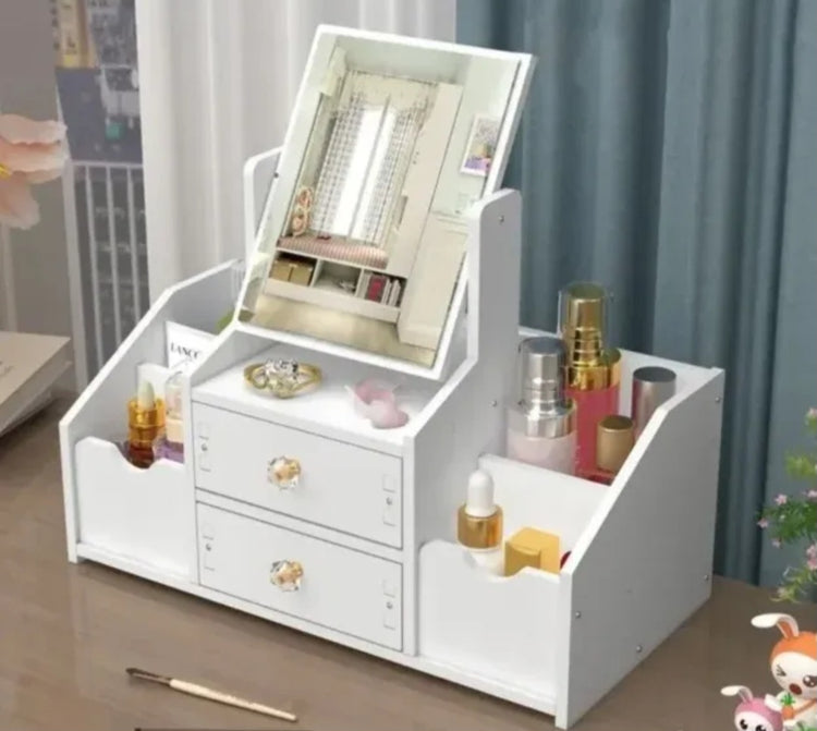 Polica organizator za sminku i kozmetiku sa ogledalom