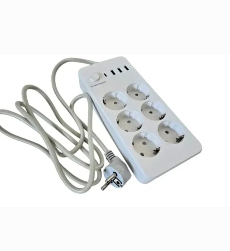 Produzni kabl 6 eu uticnica 3 usb port type C 1,7m