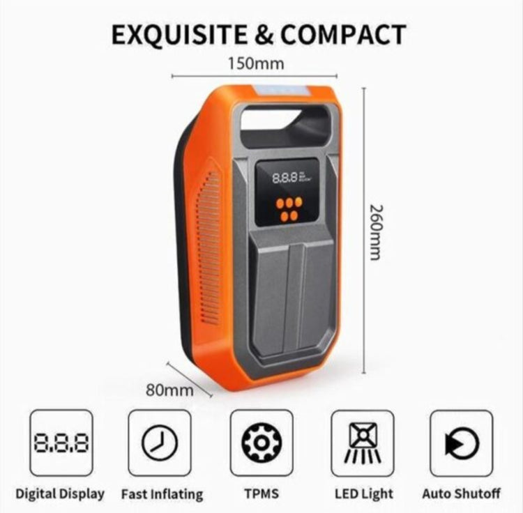 Digitalni kompresor za duvanje guma 12v + led svetlo