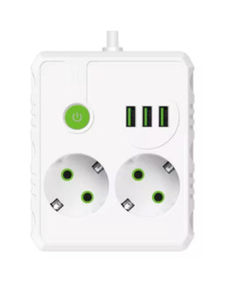 Uticnica dupla sa 3 usb porta 2500w