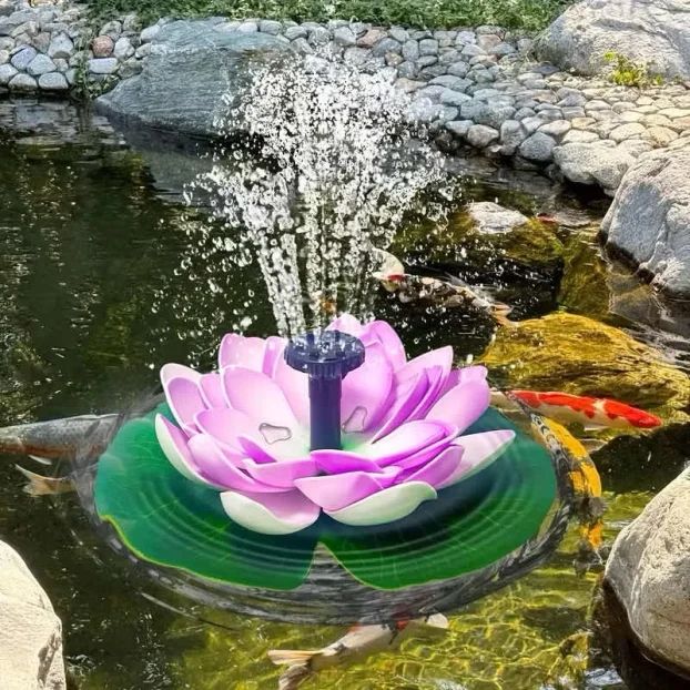 Solarna fontana Lotus cvet