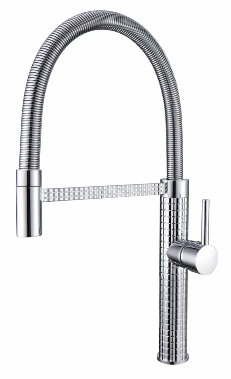 Slavina za sudoperu sa crevom na izvlacenje fleksibilno siva