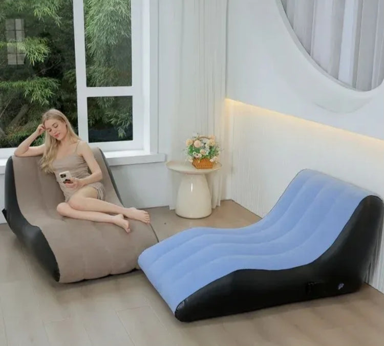 Sofa na naduvavanje plava i siva