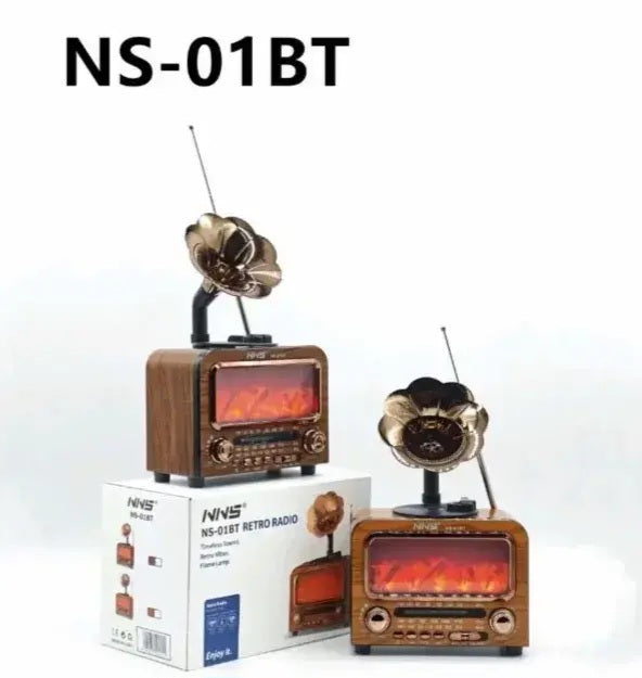 Retro radio tranzistor NS-01 sa efektom plamena