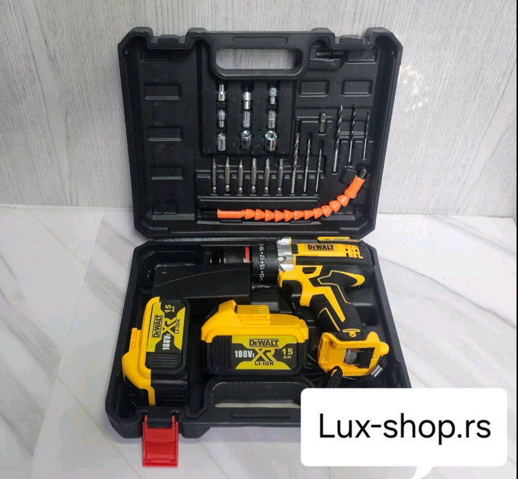 Srafilica-busilica Dewalt u koferu sa 2 baterije 188V-15ah