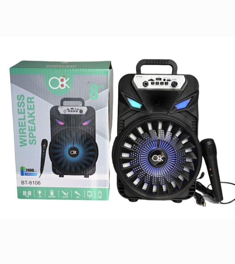Bluetooth zvucnik karaoke 8 inca sa led svetlom BT-8106