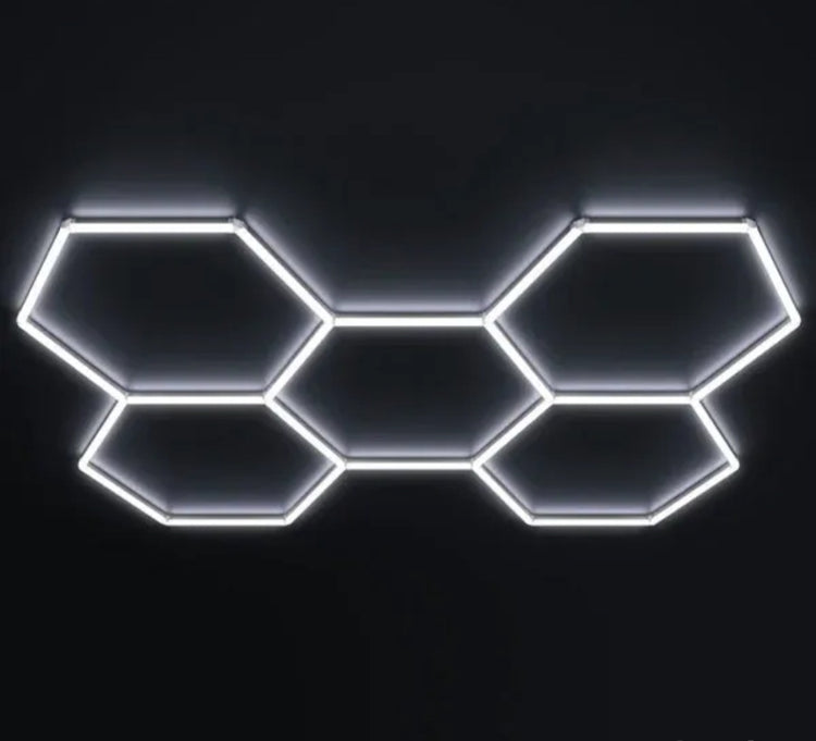 Hexagon led osvetljenje za auto servise 5 polja