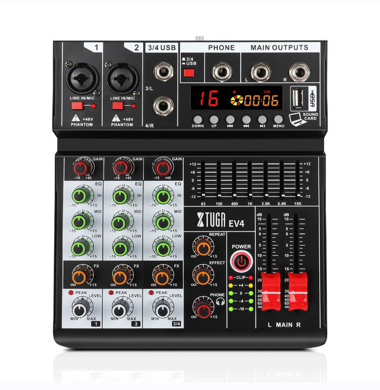 Profesionalna 4-Kanalna audio mikseta sa bluetooth TYT-005