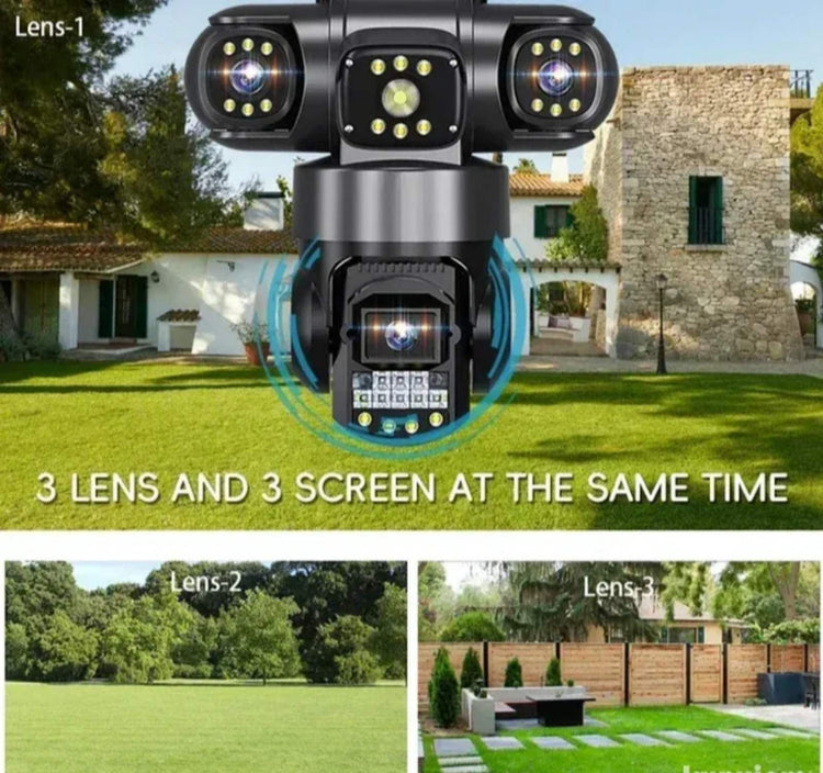 Bežična kamera PTZ spoljašnja tri sočiva 15MP