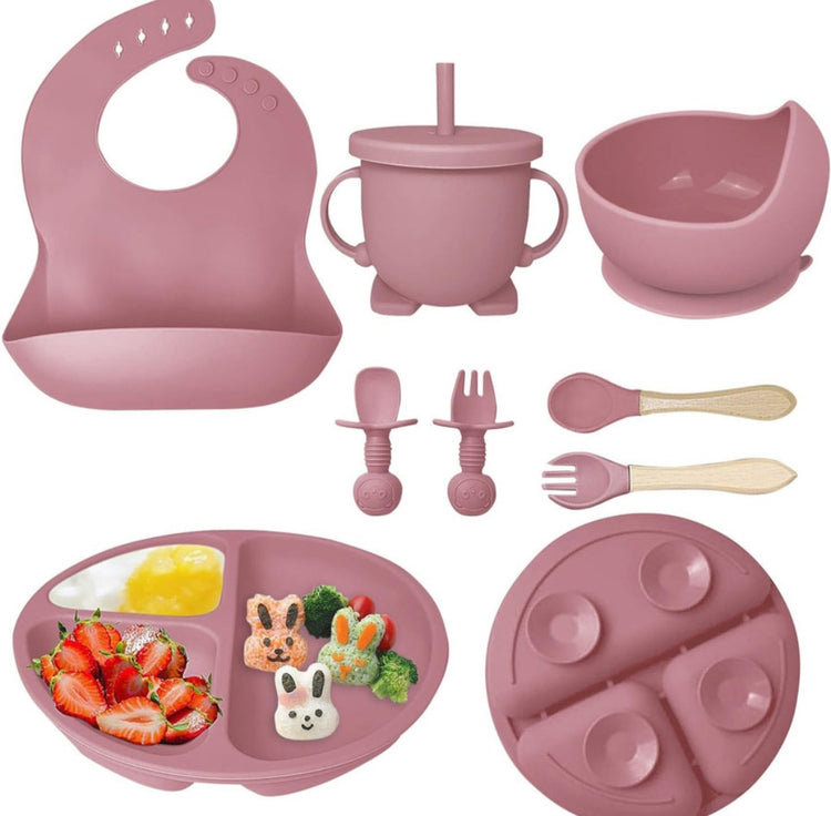 Set silikonski za hranjenje beba  6 delova