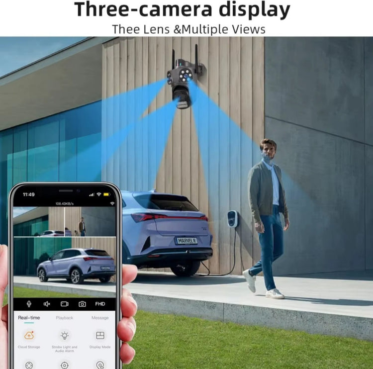 PTZ Kamera sa 3 sociva wifi -IP kamera